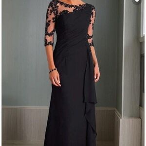 Black formal dress, size 12.